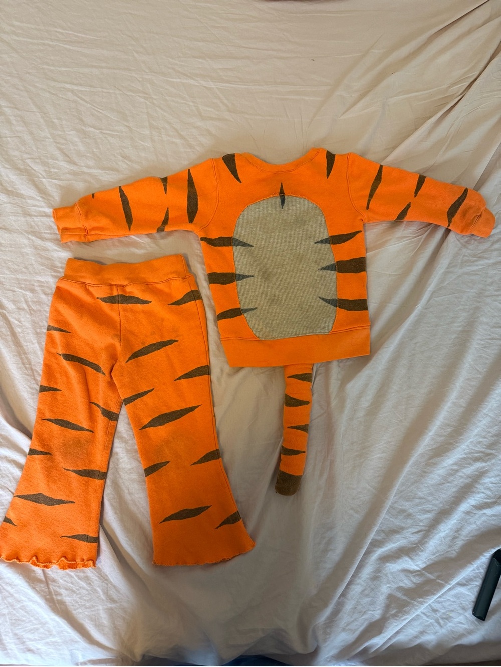Toddler Tigger costume with crochet hat, all handmade